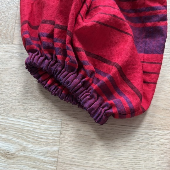 Women’s Striped Square Neck Balloon Sleeve Puffed Sleeve Blouse Top Size Small - Picture 9 of 9